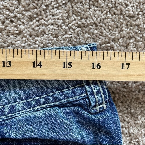 Rock & Roll Cowgirl Mid Rise Bootcut Jeans Sz 32 x 32 Bling Pocket - Picture 11 of 13